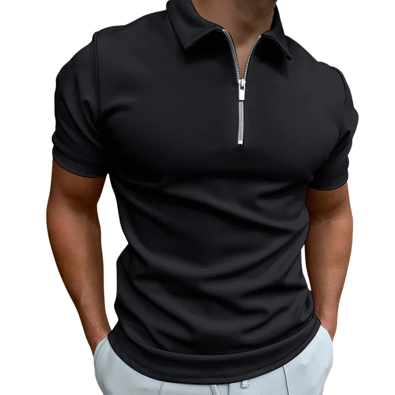 MARIVELOFASHION | GREGORIO | POLO MODERNO CON ZIP A MEZZA LUNGHEZZA DA UOMO