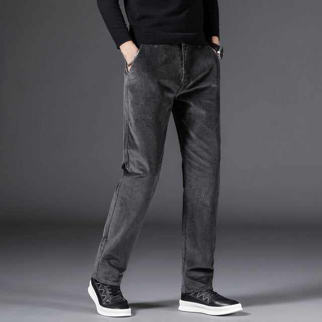Jacob | Pantaloni in Corduroy a Vita Media.