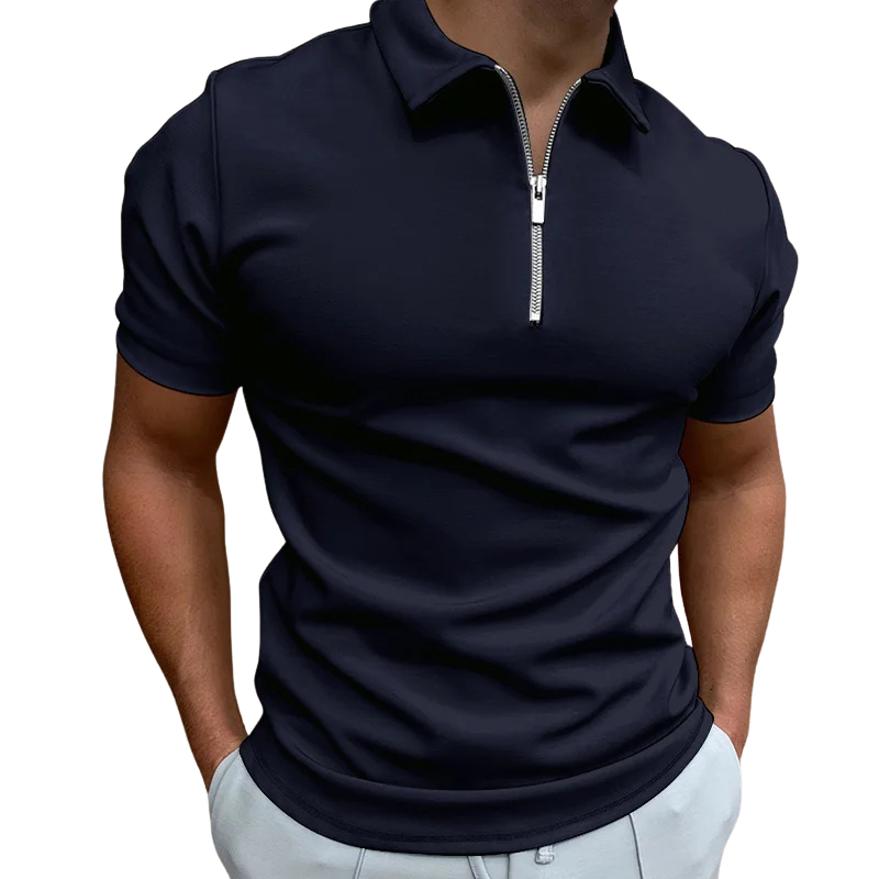 MARIVELOFASHION | GREGORIO | POLO MODERNO CON ZIP A MEZZA LUNGHEZZA DA UOMO