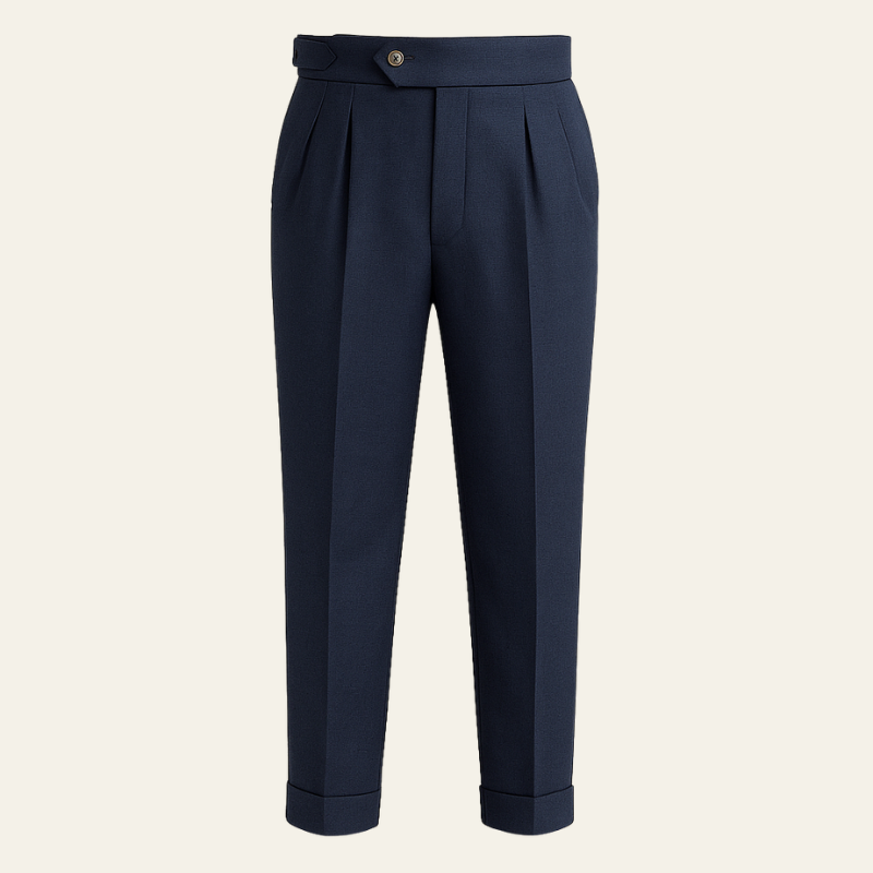 MARIVELOFASHION | PANTALONI CON PINCE IN MISTO LINO | GAMBA DRITTA