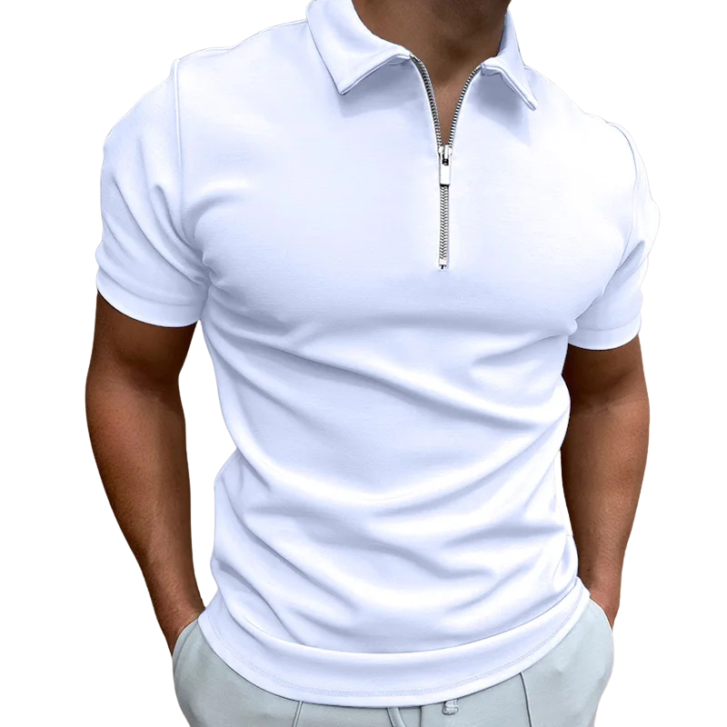 MARIVELOFASHION | GREGORIO | POLO MODERNO CON ZIP A MEZZA LUNGHEZZA DA UOMO