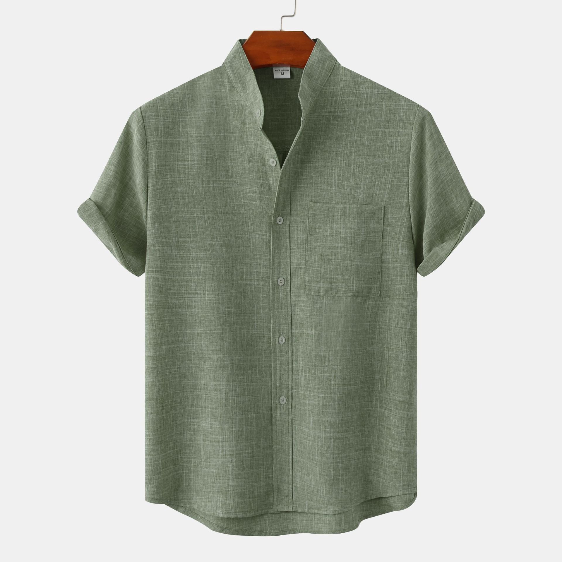Benjamin | Camicia in Cotone Solido con Bottoni.