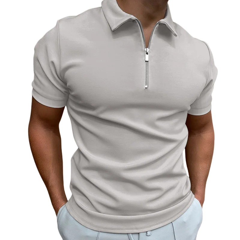 MARIVELOFASHION | GREGORIO | POLO MODERNO CON ZIP A MEZZA LUNGHEZZA DA UOMO