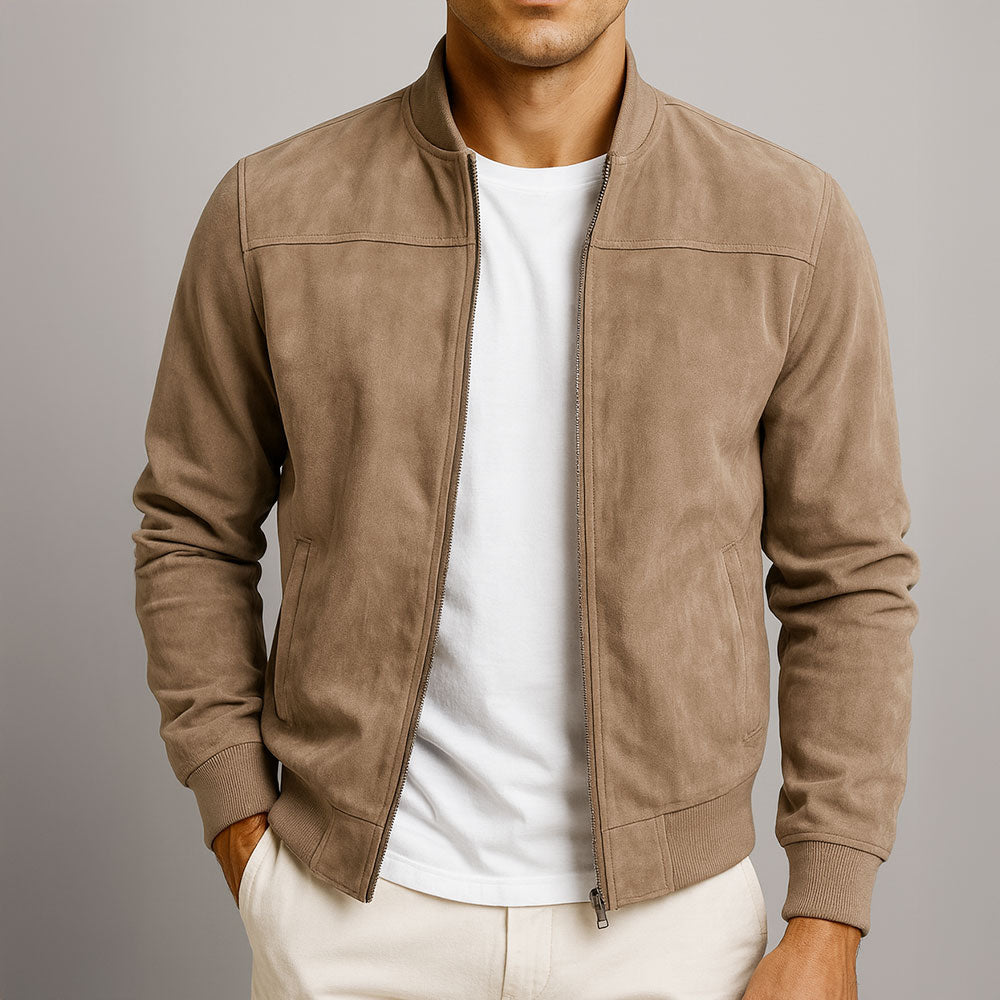 MARIVELOFASHION | GIACCA URBANA IN PELLE SCAMOSCIATA DA UOMO