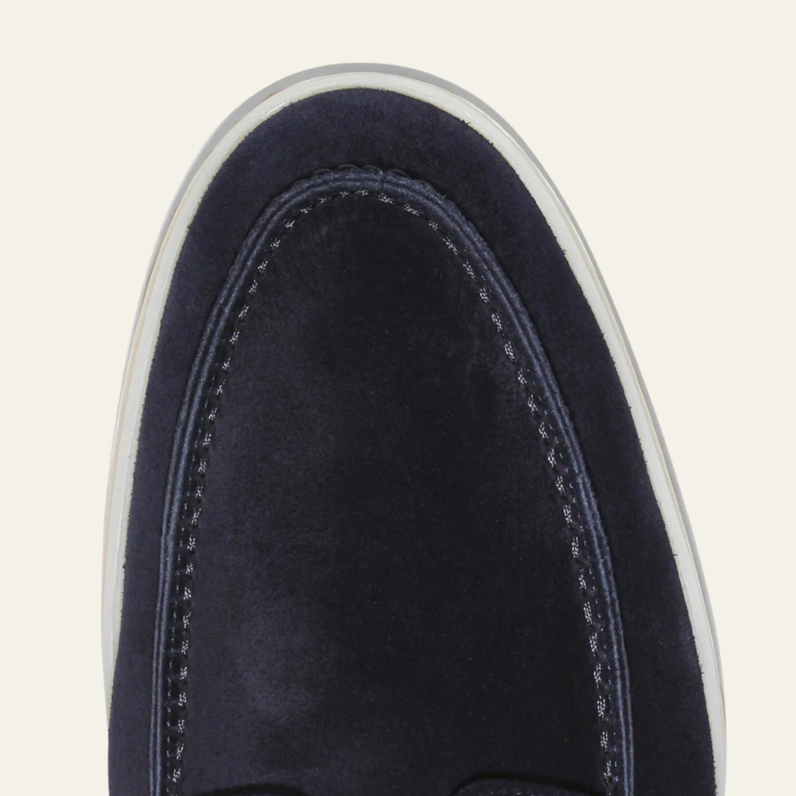 MARIVELOFASHION | MOCASSINI NAUTICI DA UOMO | SCARPE SLIP-ON IN CAMOSCIO VEGANO BLU NAVY