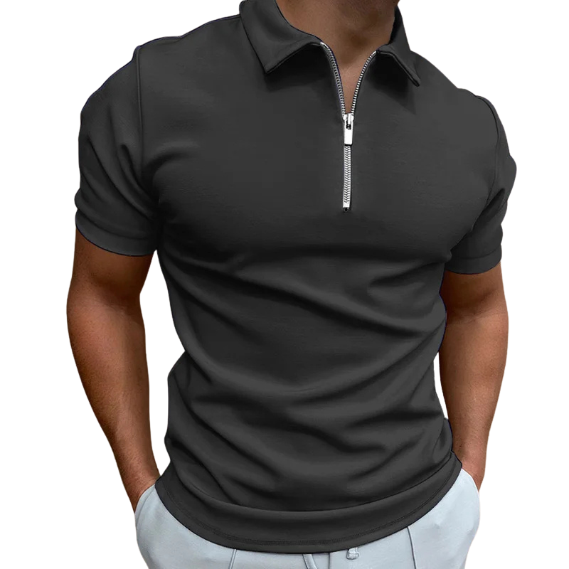 MARIVELOFASHION | GREGORIO | POLO MODERNO CON ZIP A MEZZA LUNGHEZZA DA UOMO