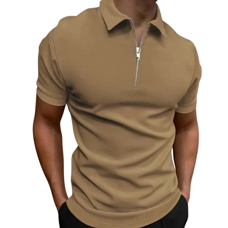 MARIVELOFASHION | GREGORIO | POLO MODERNO CON ZIP A MEZZA LUNGHEZZA DA UOMO