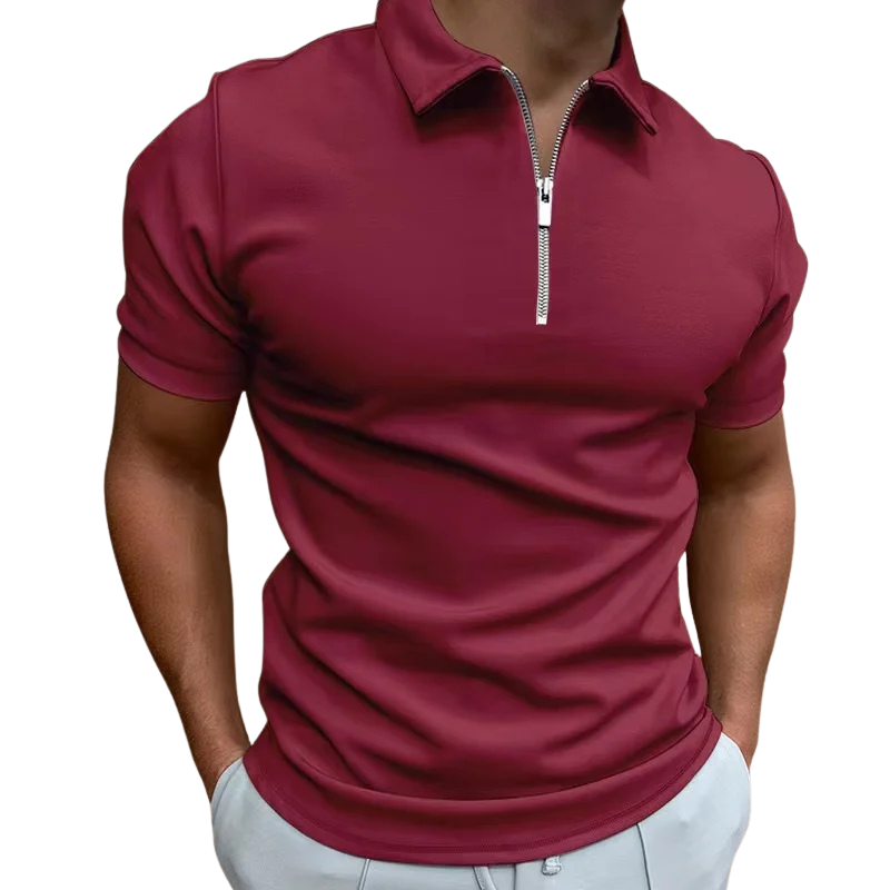 MARIVELOFASHION | GREGORIO | POLO MODERNO CON ZIP A MEZZA LUNGHEZZA DA UOMO