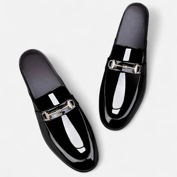 MARIVELOFASHION | Mocassini Eleganti | Slip-On in Pelle Vegana Lucida con Fibbia