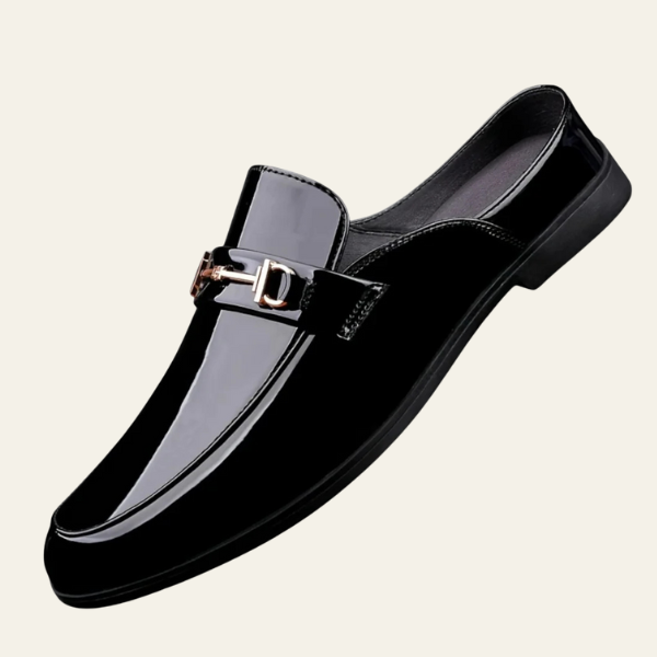 MARIVELOFASHION | Mocassini Eleganti | Slip-On in Pelle Vegana Lucida con Fibbia
