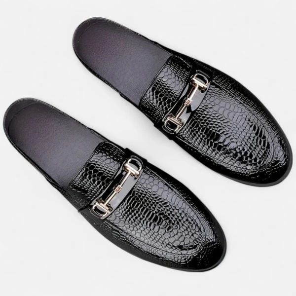 MARIVELOFASHION | Mocassini Eleganti | Slip-On in Pelle Vegana Lucida con Fibbia