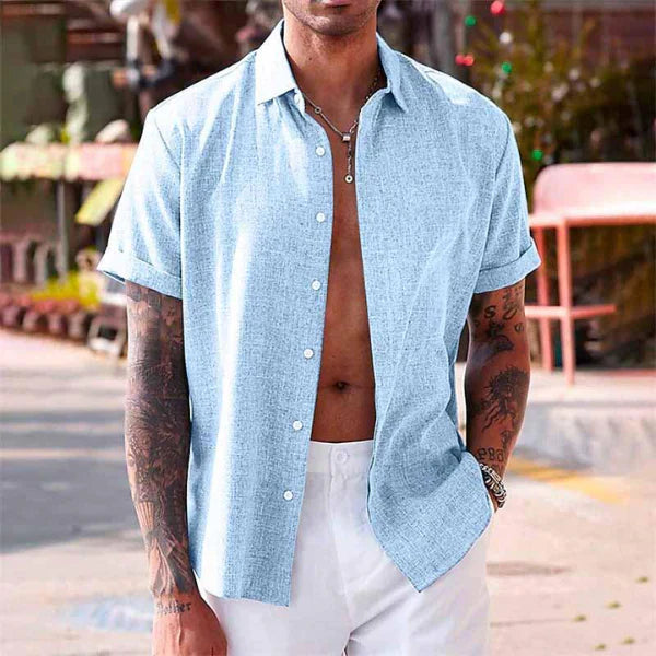 MARIVELOFASHION | CAMICIA A MANICHE CORTE | TESSUTO LEGGERO