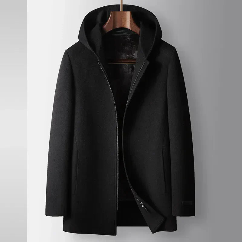 MARIVELOFASHION | CAPPOTTO IN LANA CON CAPPUCCIO DA UOMO
