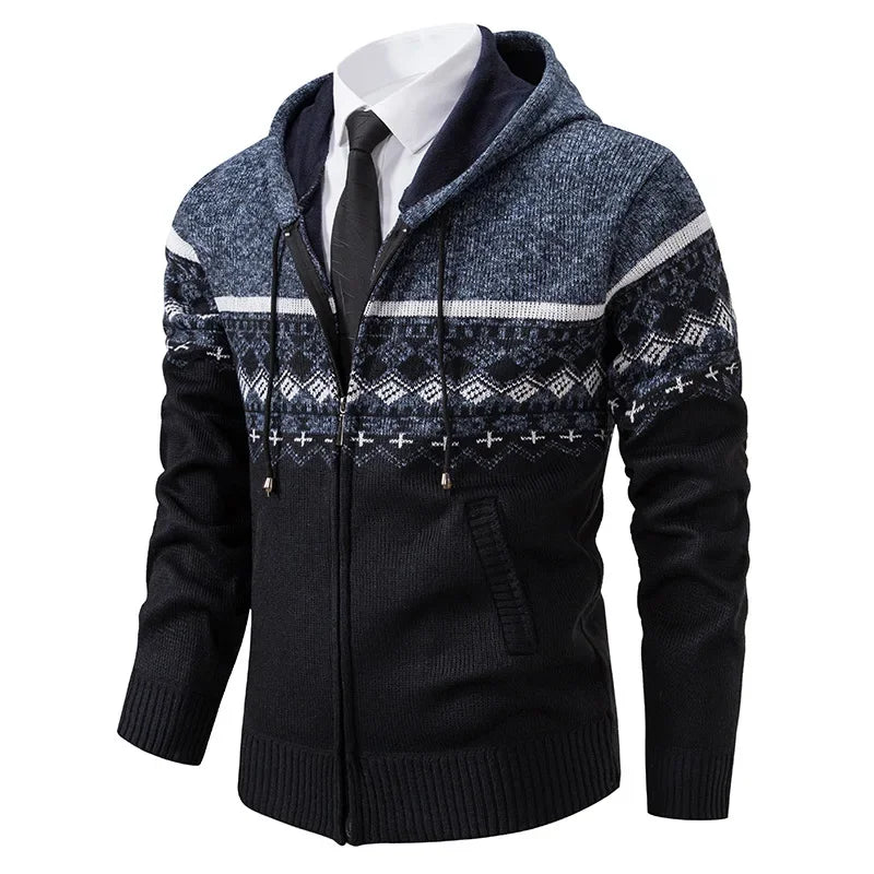 MARIVELOFASHION | GIACCA ETNICA IN MAGLIA DA UOMO