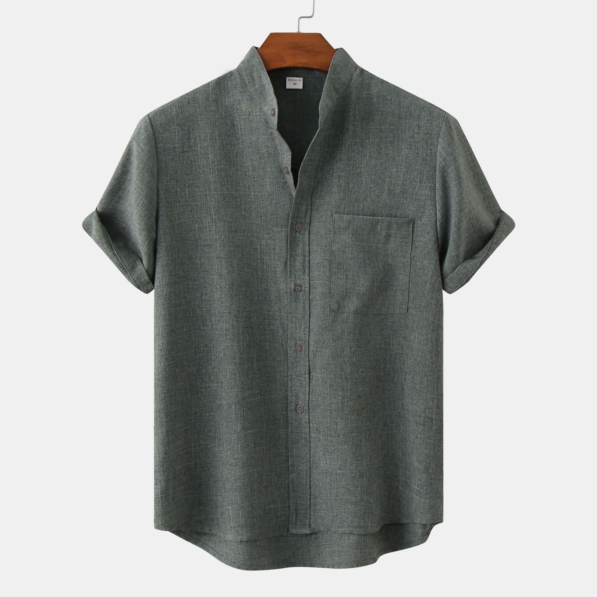 Benjamin | Camicia in Cotone Solido con Bottoni.