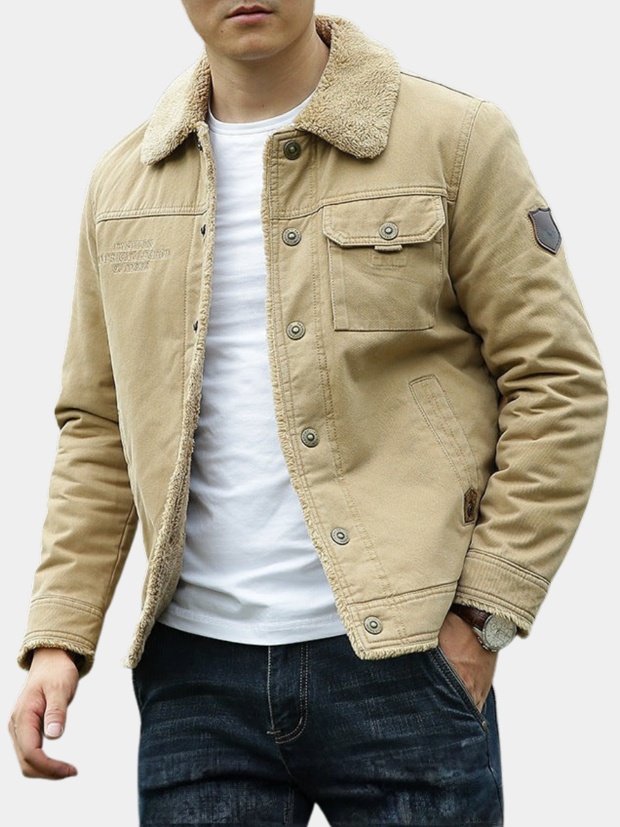MARIVELOFASHION | GIACCA IN COTONE FODERATA IN SHERPA DA UOMO