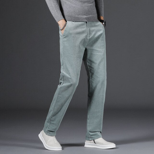 Jacob | Pantaloni in Corduroy a Vita Media.