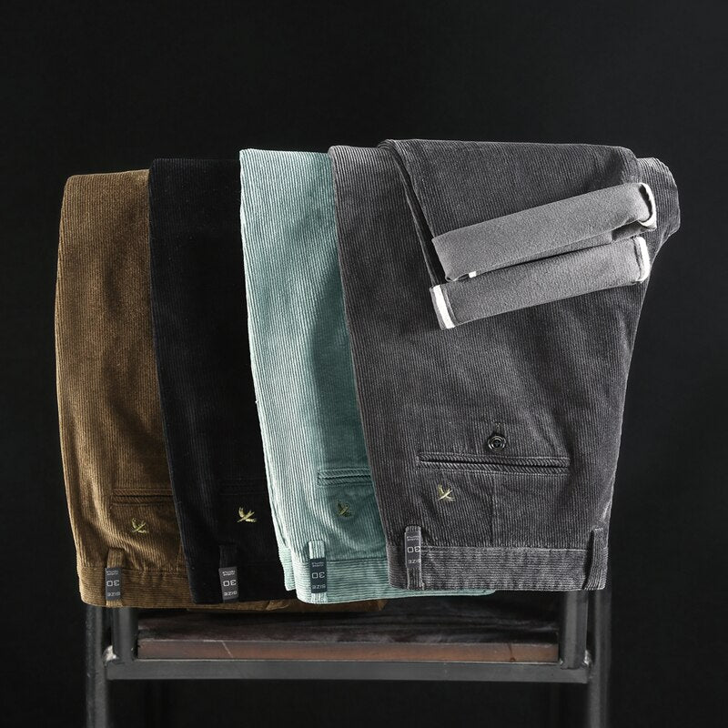 Jacob | Pantaloni in Corduroy a Vita Media.