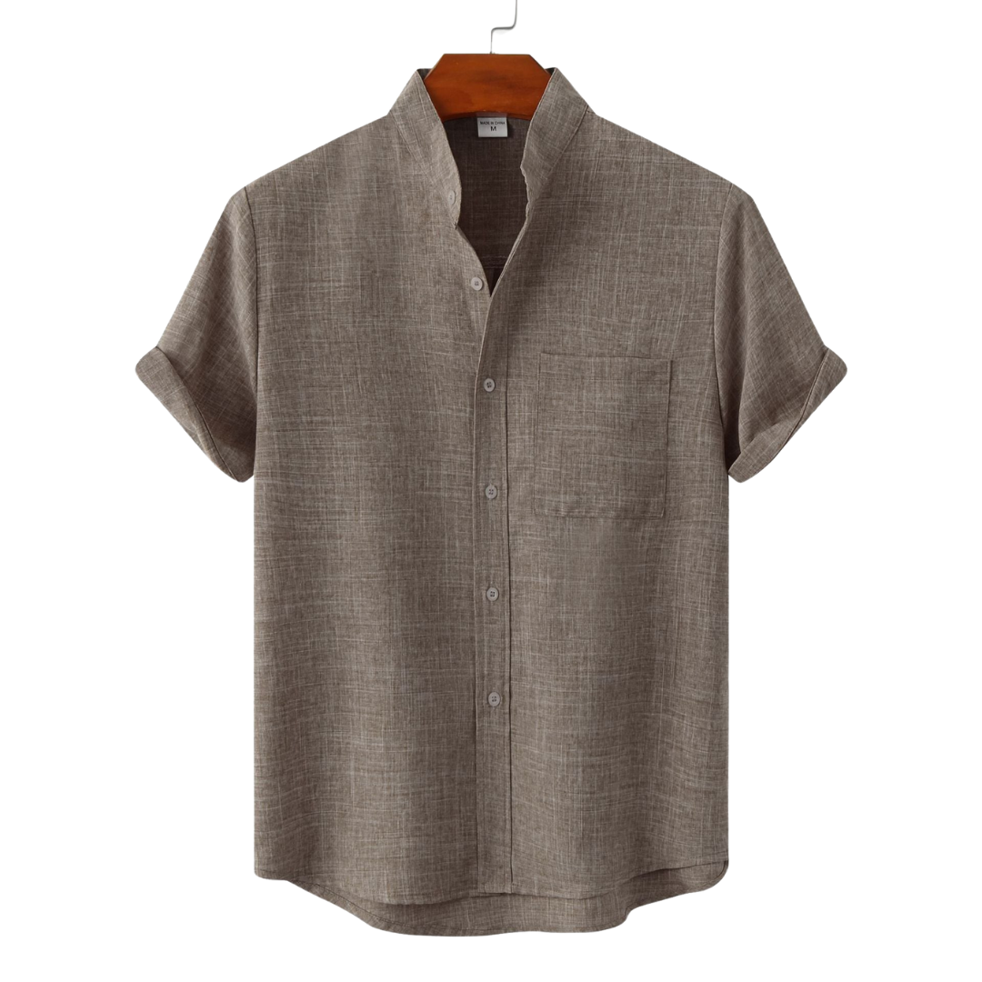 Benjamin | Camicia in Cotone Solido con Bottoni.
