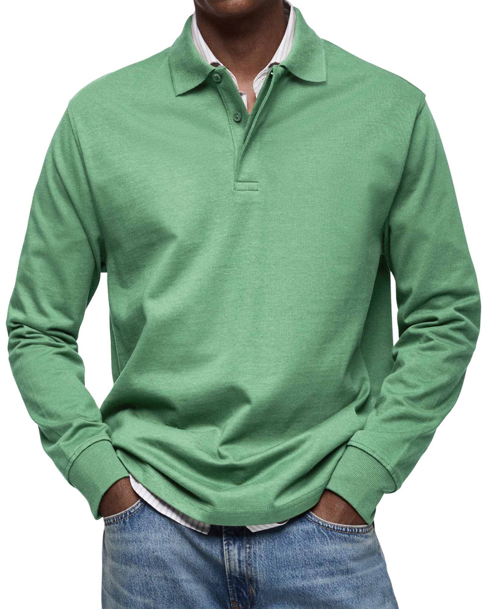 MARIVELOFASHION | POLO DI LUSSO A MANICHE LUNGHE DA UOMO