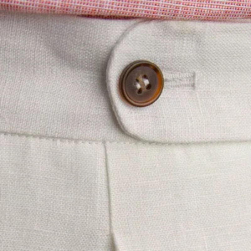 MARIVELOFASHION | PANTALONI CON PINCE IN MISTO LINO | GAMBA DRITTA