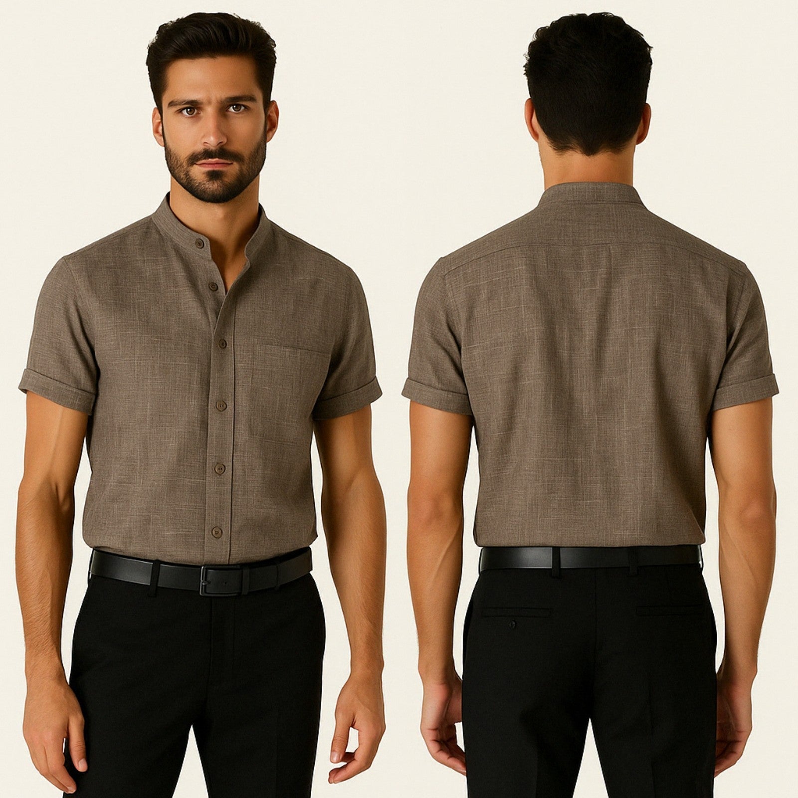 MARIVELOFASHION | CAMICIA ABBOTTONATA | MISTO POLIESTERE-LINO