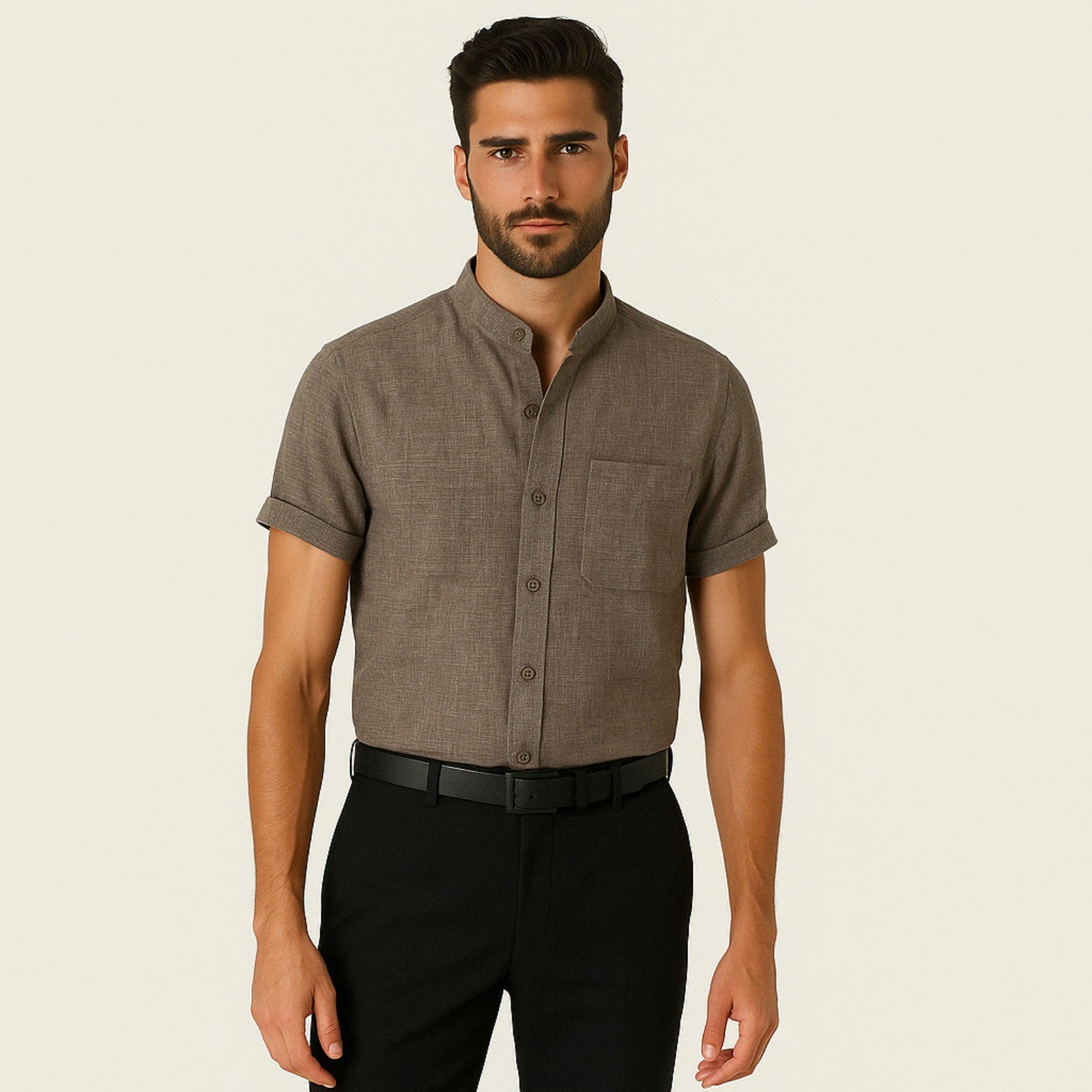MARIVELOFASHION | CAMICIA ABBOTTONATA | MISTO POLIESTERE-LINO
