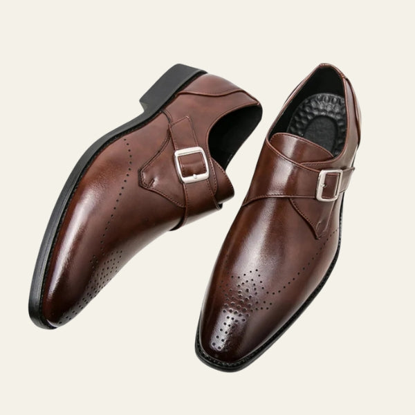 MARIVELOFASHION | Monk Strap Loafer | Slip-On in Pelle Vegana Nera