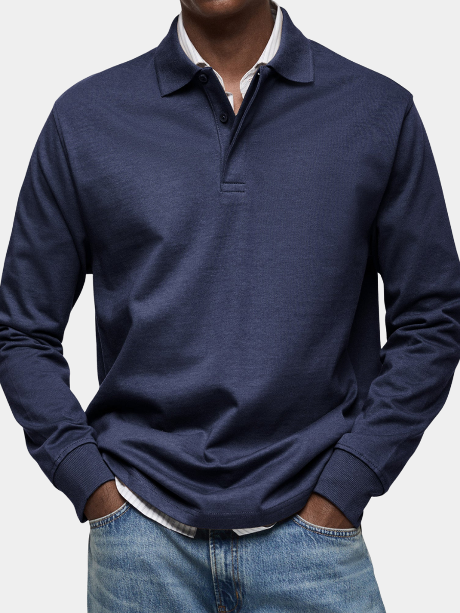 MARIVELOFASHION | POLO DI LUSSO A MANICHE LUNGHE DA UOMO