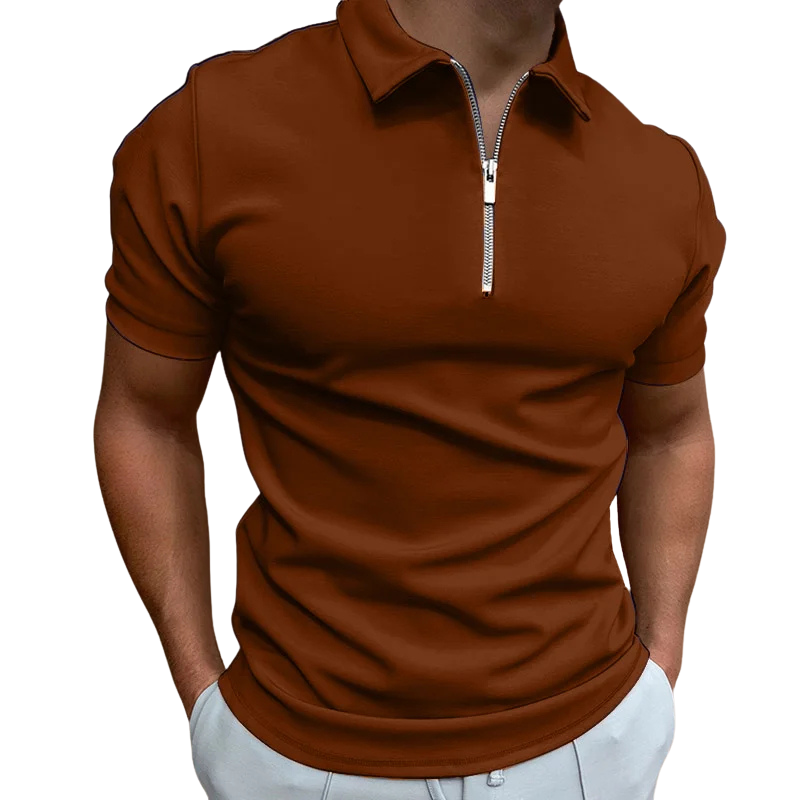 MARIVELOFASHION | GREGORIO | POLO MODERNO CON ZIP A MEZZA LUNGHEZZA DA UOMO