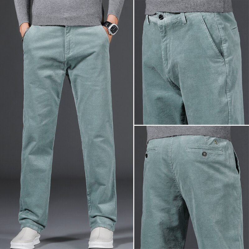 Jacob | Pantaloni in Corduroy a Vita Media.