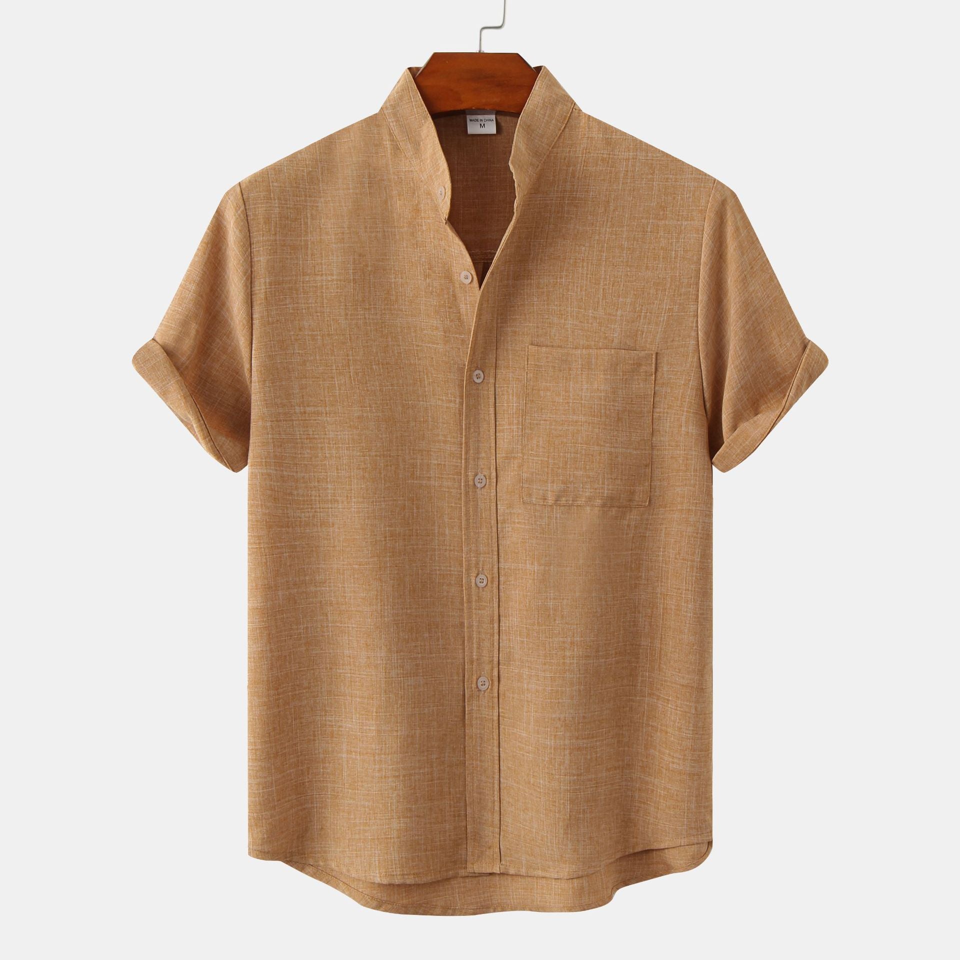 Benjamin | Camicia in Cotone Solido con Bottoni.