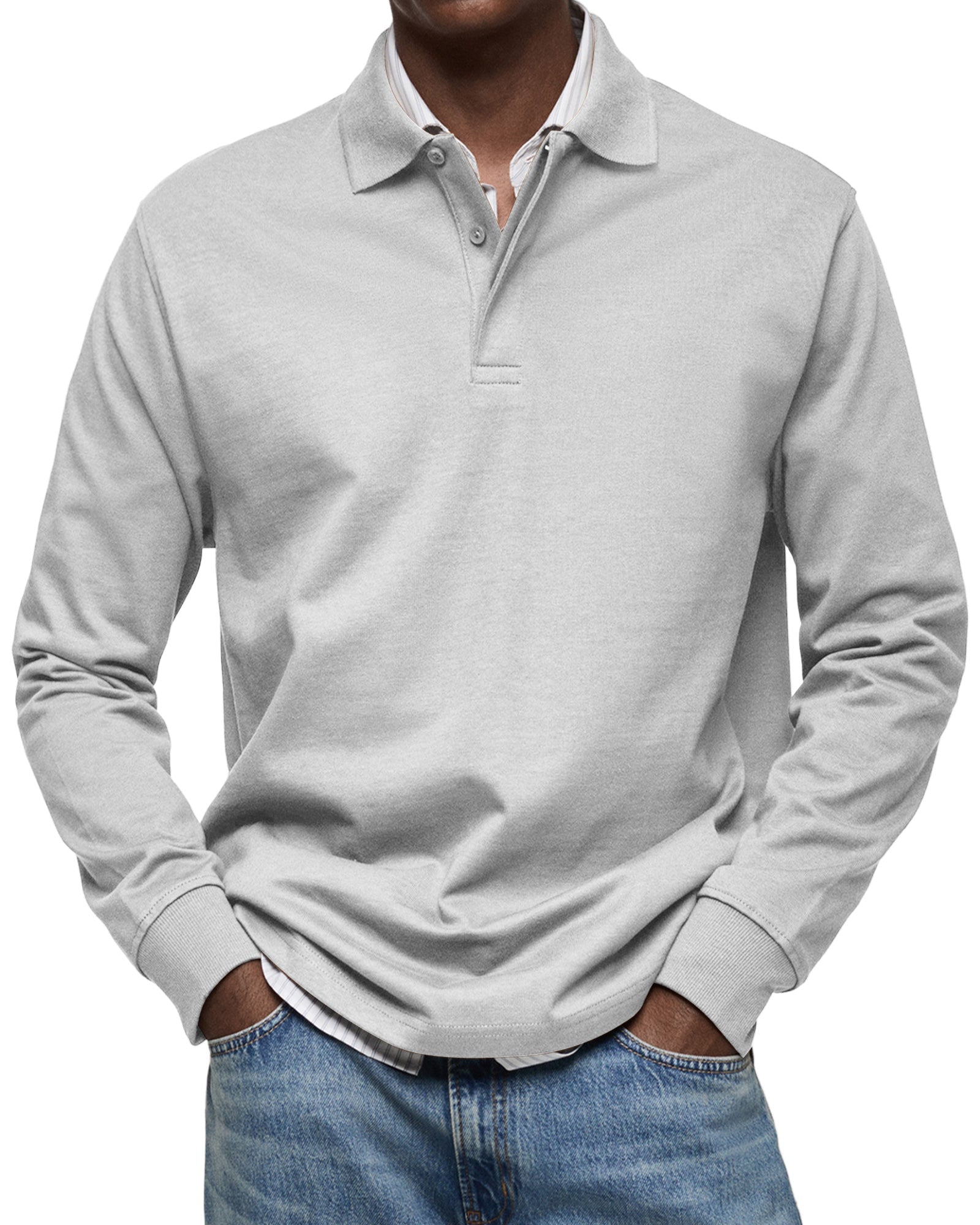 MARIVELOFASHION | POLO DI LUSSO A MANICHE LUNGHE DA UOMO