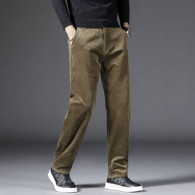 Jacob | Pantaloni in Corduroy a Vita Media.