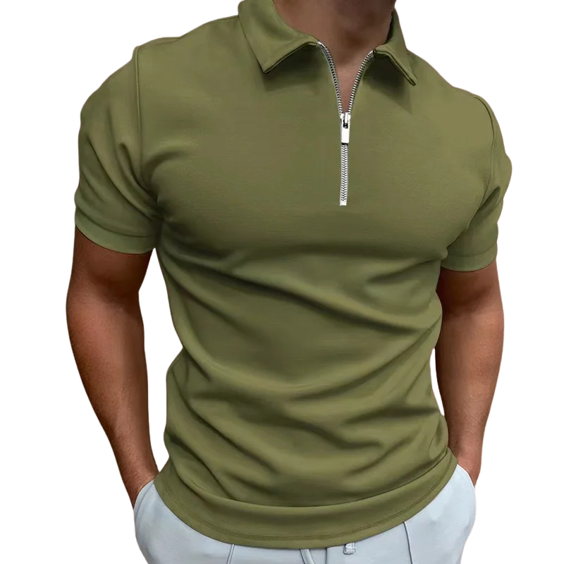 MARIVELOFASHION | GREGORIO | POLO MODERNO CON ZIP A MEZZA LUNGHEZZA DA UOMO