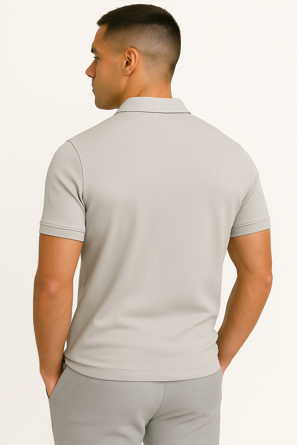 MARIVELOFASHION | GREGORIO | POLO MODERNO CON ZIP A MEZZA LUNGHEZZA DA UOMO