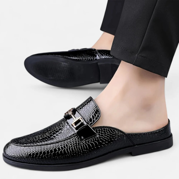 MARIVELOFASHION | Mocassini Eleganti | Slip-On in Pelle Vegana Lucida con Fibbia