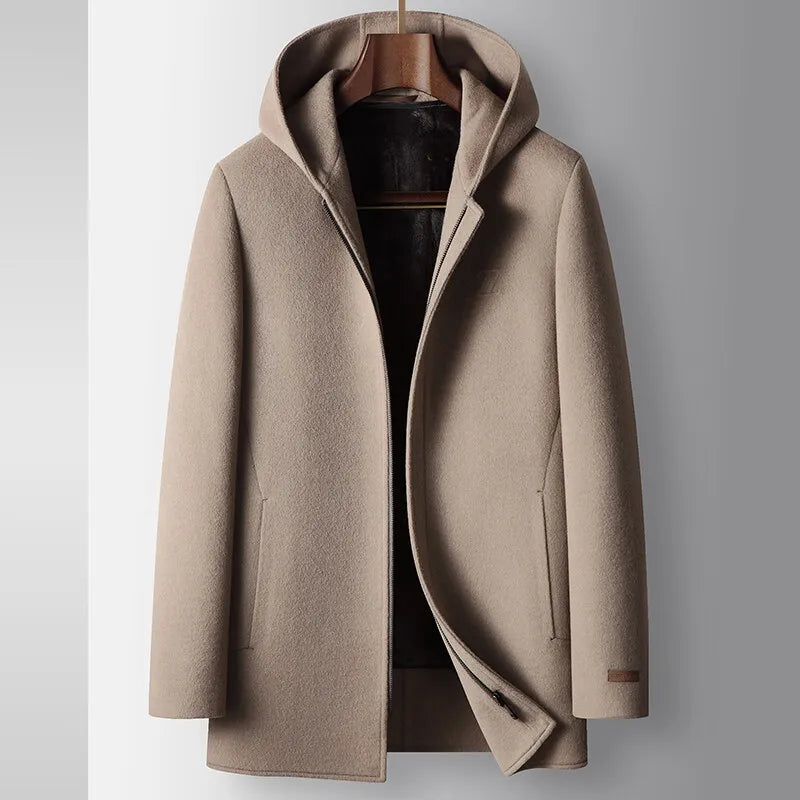 MARIVELOFASHION | CAPPOTTO IN LANA CON CAPPUCCIO DA UOMO