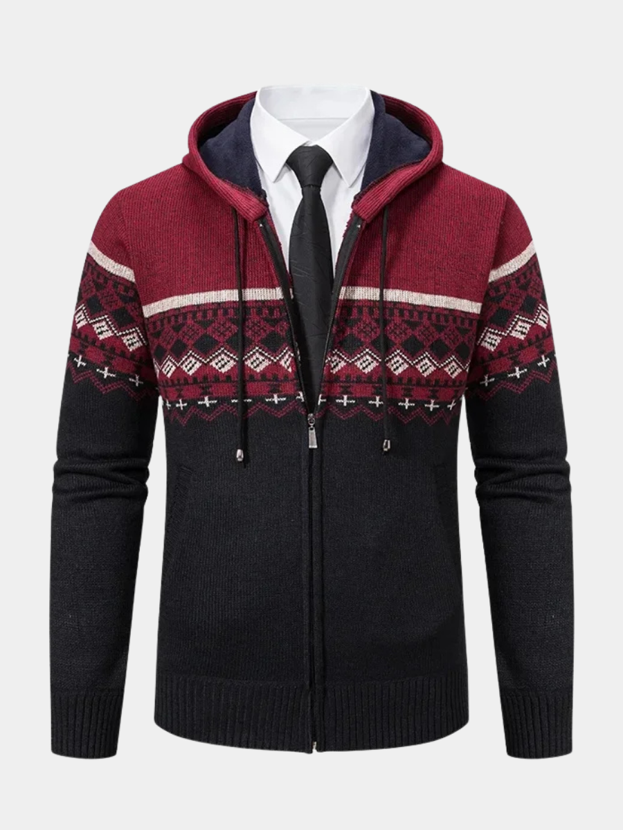 MARIVELOFASHION | GIACCA ETNICA IN MAGLIA DA UOMO