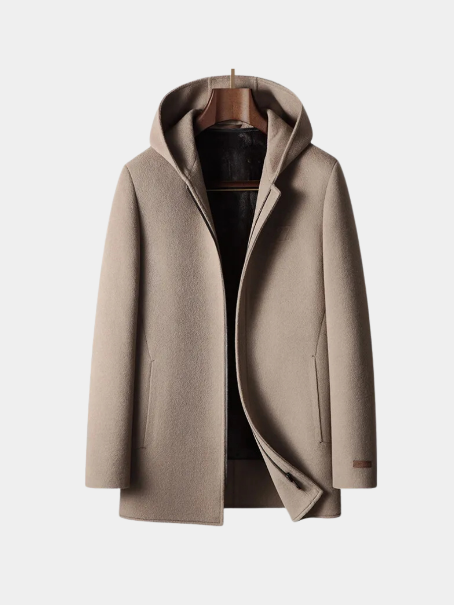 MARIVELOFASHION | CAPPOTTO IN LANA CON CAPPUCCIO DA UOMO